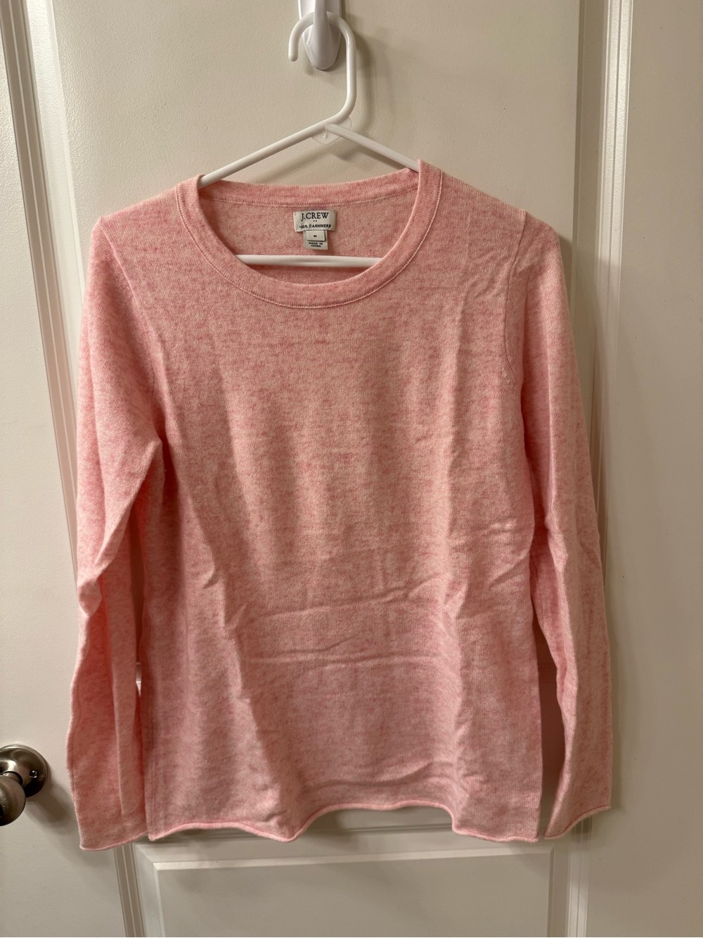 J. Crew Cashmere Light Pink Crewneck Sweater